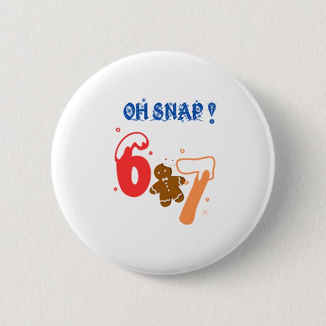 Badge Rond 5 Cm Oh Snap Gingerbread 67 (Devant)