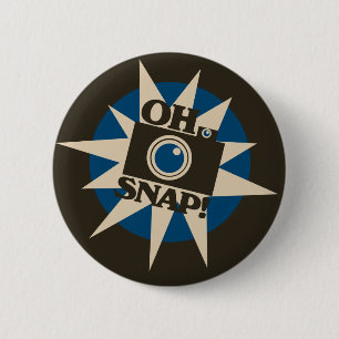 Badge Rond 5 Cm Oh Snap Retro Camera