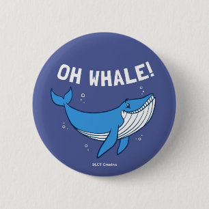 Badge Rond 5 Cm Oh Whale
