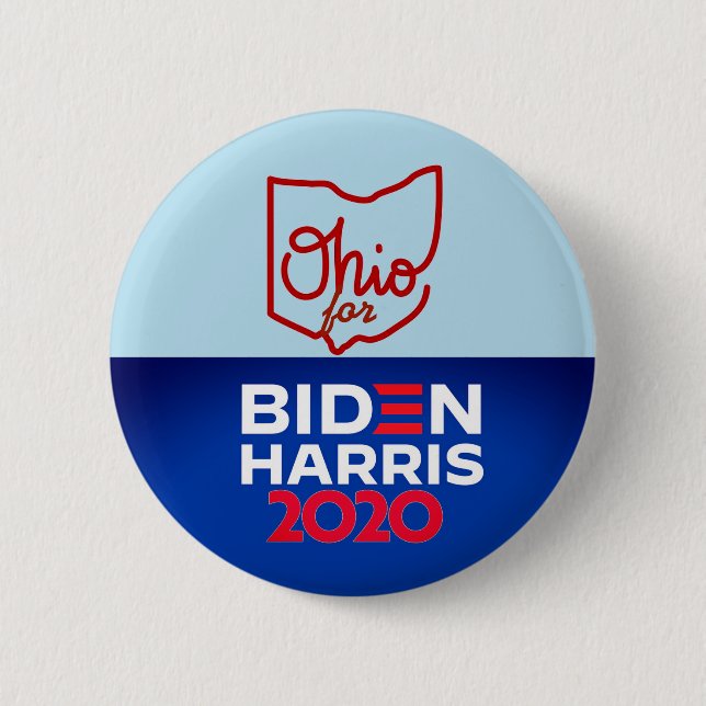 Badge Rond 5 Cm Ohio pour Biden Harris 2020 (Devant)