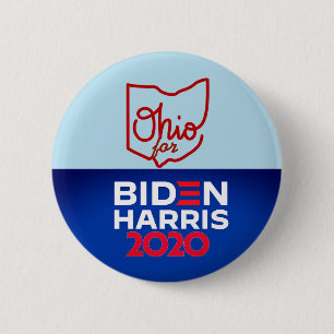 Badge Rond 5 Cm Ohio pour Biden Harris 2020