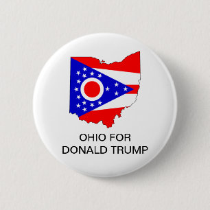 Badge Rond 5 Cm OHIO pour le bouton présidentiel DONALD TRUMP 2020