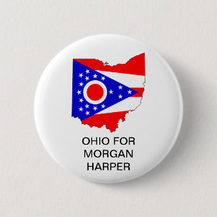 Badge Rond 5 Cm OHIO pour MORGAN HARPER SENATE Button
