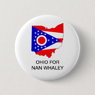 Badge Rond 5 Cm OHIO pour NAN WHALEY GOVERNOR Button