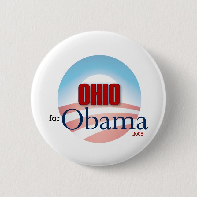 Badge Rond 5 Cm OHIO pour Obama (Devant)