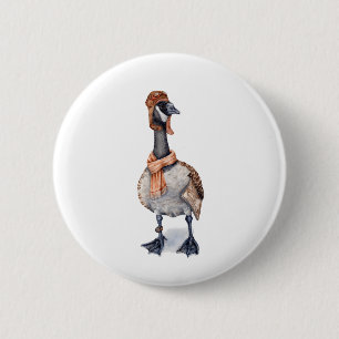Badge Rond 5 Cm Oie d'avion