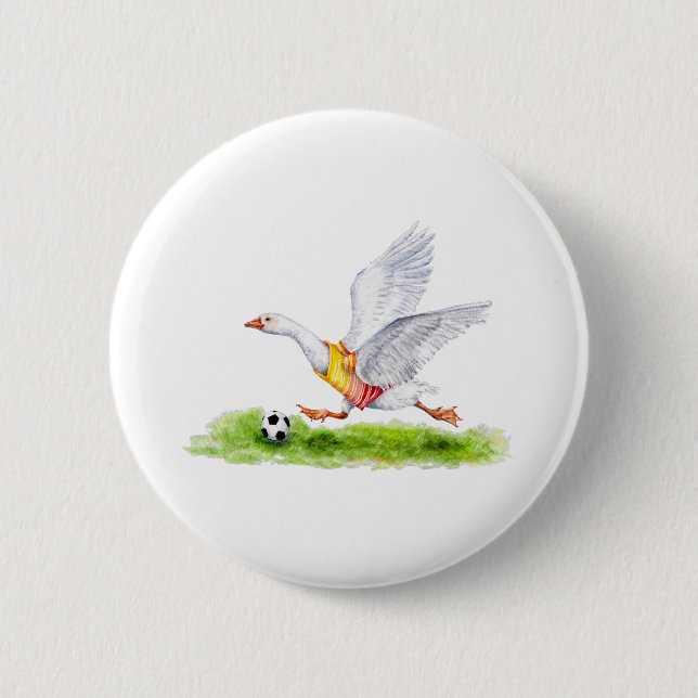 Badge Rond 5 Cm Oie de football (Devant)