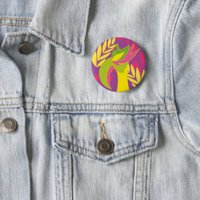 Badge Rond 5 Cm oiseau (En situation)