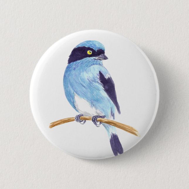 Badge Rond 5 Cm Oiseau bleu (Devant)