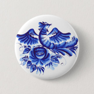 Badge Rond 5 Cm Oiseau bleu