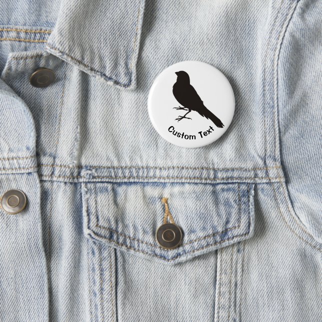 Badge Rond 5 Cm Oiseau canarien permanent (En situation)