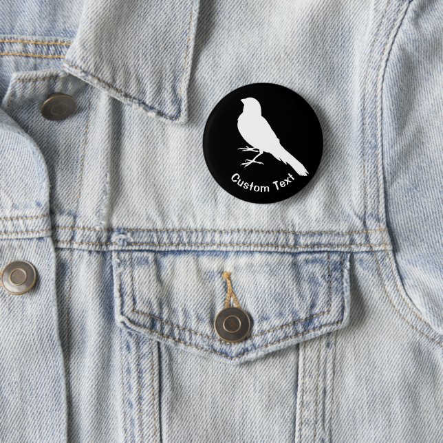 Badge Rond 5 Cm Oiseau canarien permanent (En situation)