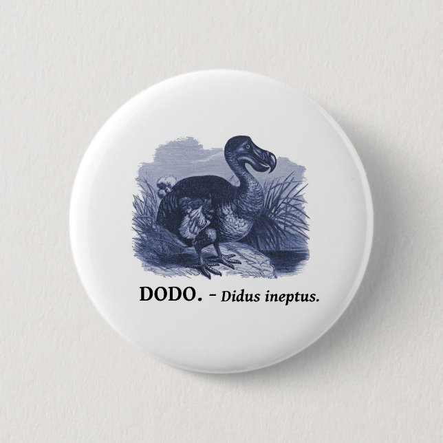 Badge Rond 5 Cm Oiseau de dronte (ineptus de Didus) (Devant)