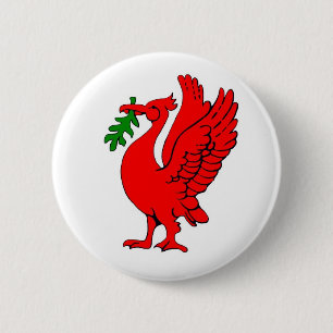 Badge Rond 5 Cm Oiseau de foie