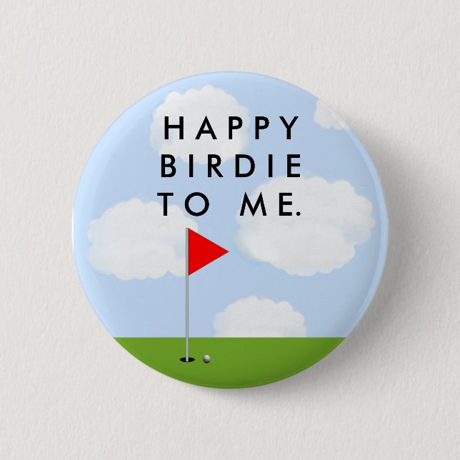 Badge Rond 5 Cm Oiseau de golf (Devant)