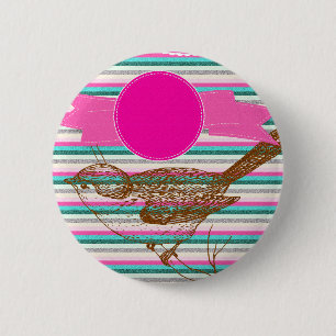 Badge Rond 5 Cm oiseaux aile ailes animaux plumes parc plein air