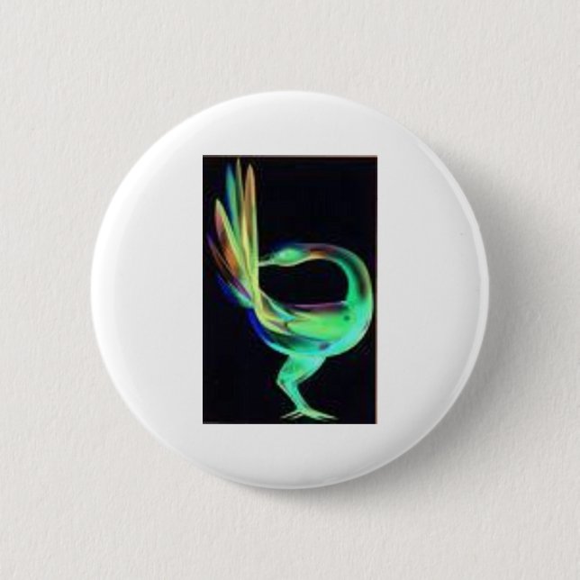 Badge Rond 5 Cm Oiseaux de Sankofa (Devant)