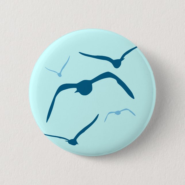 Badge Rond 5 Cm Oiseaux en vol (Devant)