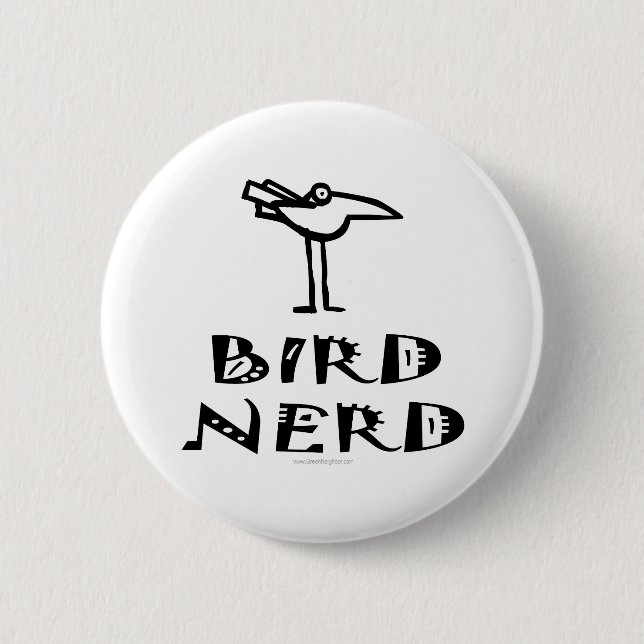 Badge Rond 5 Cm Oiseaux, Observation des oiseaux, Ornithologie (Devant)