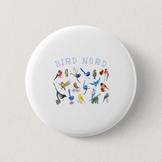 Badge Rond 5 Cm Oiseaux Observation Nerd Oiseaux Oiseaux Amateurs  (Devant)