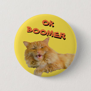 Badge Rond 5 Cm Ok Boomer Talking Cat Meme