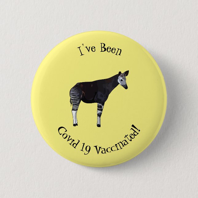 Badge Rond 5 Cm Okapi cartoon illustration (Devant)