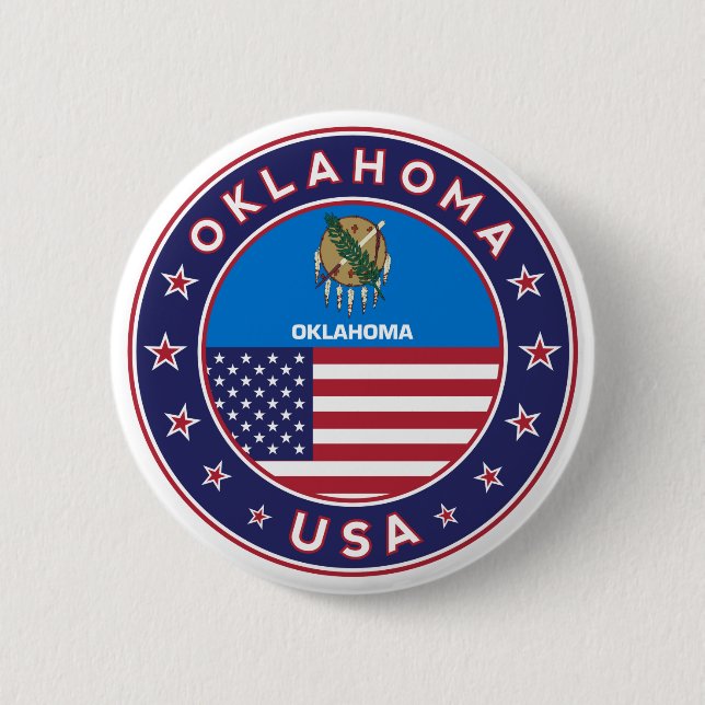 Badge Rond 5 Cm Oklahoma (Devant)