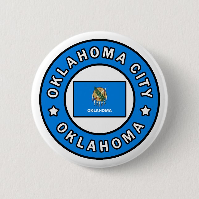 Badge Rond 5 Cm Oklahoma City Oklahoma (Devant)