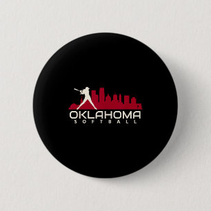 Badge Rond 5 Cm Oklahoma softball ville mod