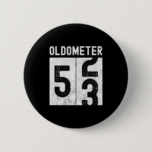 Badge Rond 5 Cm Oldomètre 53e anniversaire drôle rétro faisant 53