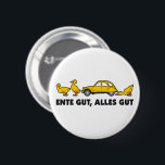 Badge Rond 5 Cm Oldtimer 2cv Couleur jaune Canard bien slogan<br><div class="desc">2Cv Canard en jaune avec le slogan "Canard,  ça va."</div>