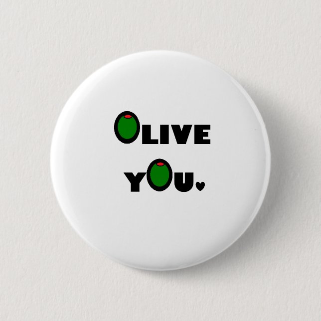 Badge Rond 5 Cm Olive vous (Devant)
