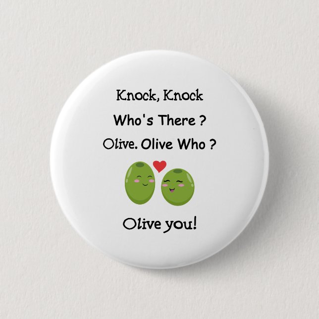 Badge Rond 5 Cm Olive You (Devant)