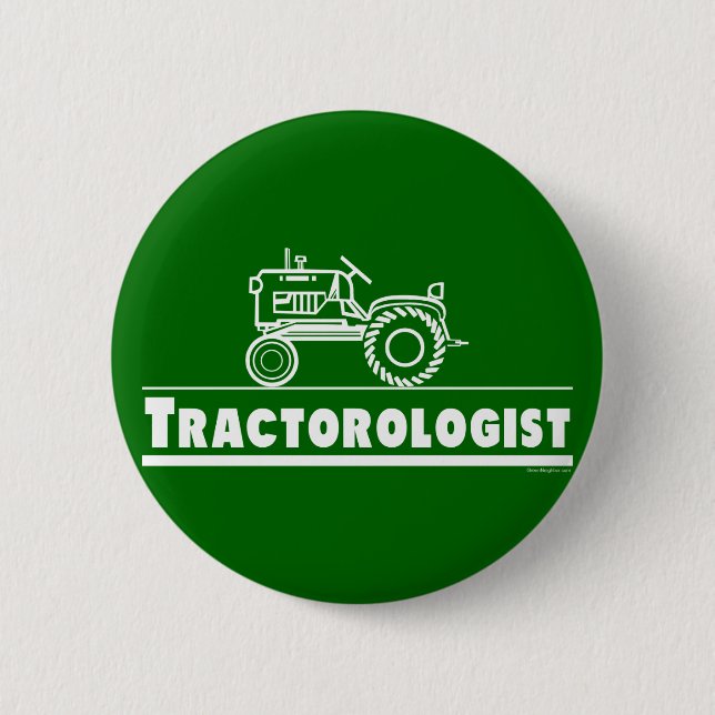 Badge Rond 5 Cm Ologiste de Tracteur vert (Devant)