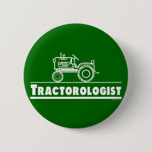 Badge Rond 5 Cm Ologiste de Tracteur vert