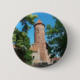 Badge Rond 5 Cm Olsztyn Château médiéval gothique II - bouton