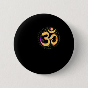 Badge Rond 5 Cm Om Aum Omkara Symbole Ancien Art Spirituel Yoga Me