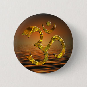 BADGE ROND 5 CM OM / AUM - OR