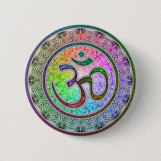 Badge Rond 5 Cm OM-mandala (Devant)