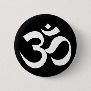 Badge Rond 5 Cm om symbole sacré bouddhisme religion zen yoga