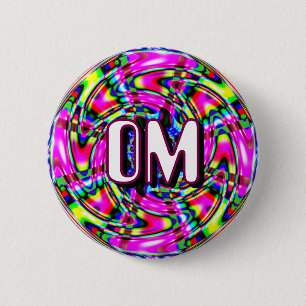 Badge Rond 5 Cm OM (vous pouvez modifier le mot)