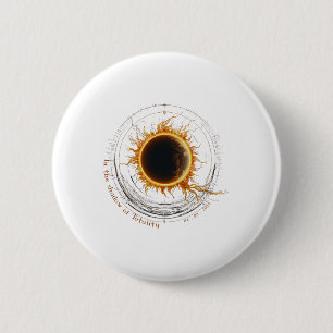 Badge Rond 5 Cm Ombre De L'Observation Totale 2024 Éclip Solaire T