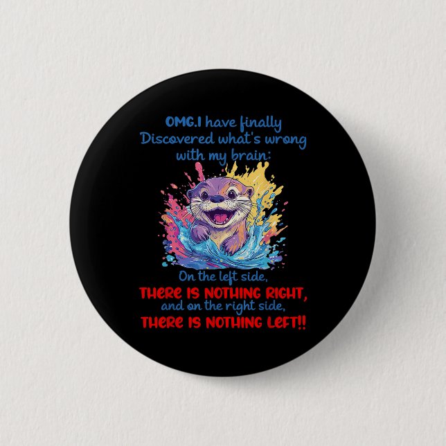 Badge Rond 5 Cm Omg J'Ai Finalement Découvert Ce Qui Ne Va Pas Ave (Devant)
