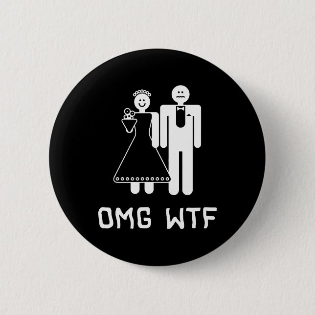 Badge Rond 5 Cm Omg Wtf  (Devant)