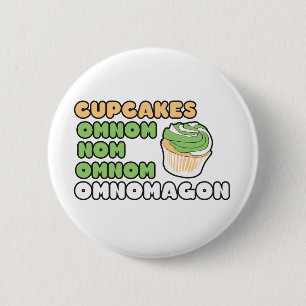 Badge Rond 5 Cm OMNOM Cupcakes