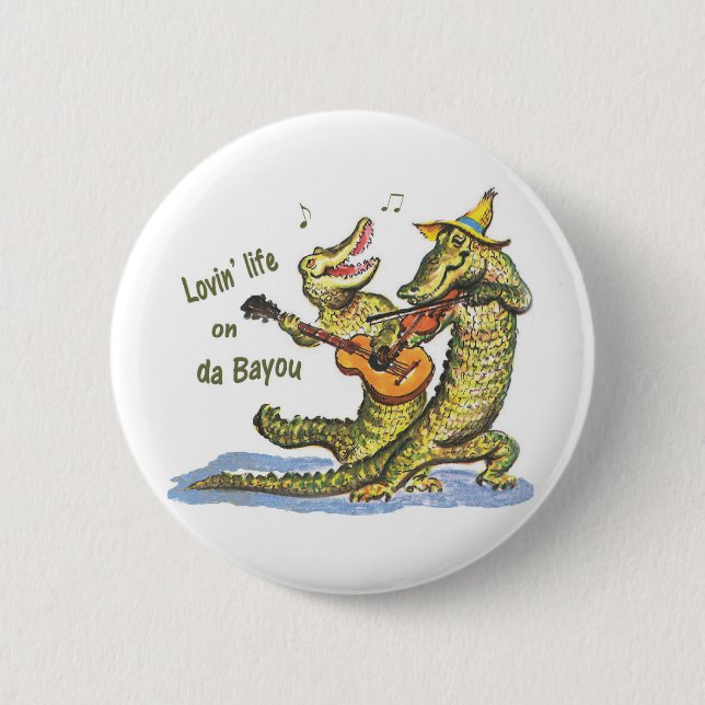 Badge Rond 5 Cm On da Bayou (Devant)