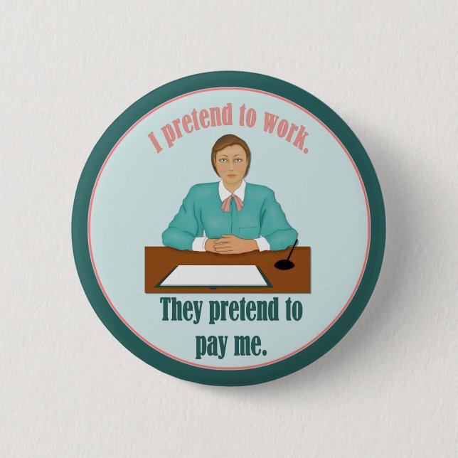 Badge Rond 5 Cm On fait semblant (Devant)