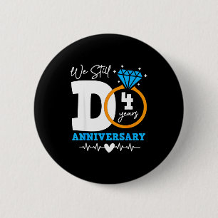 Badge Rond 5 Cm On fait toujours après 4 ans Couple drôle 4ème ann