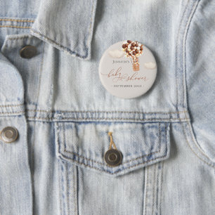 Badge Rond 5 Cm On Peut à Peine Attendre! Bouton de Baby Shower
