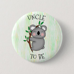 Badge Rond 5 Cm Oncle   Baby shower à thème Koala
